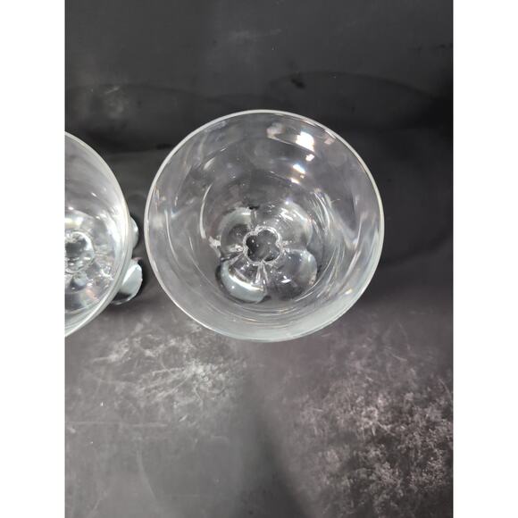 Vintage Tiffin Franciscan Du Jour Champagne Glasses Set 2 Tall Sherbet Glasses - Picture 6 of 9